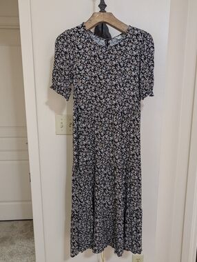 Aerie Floral Print Midi Dress